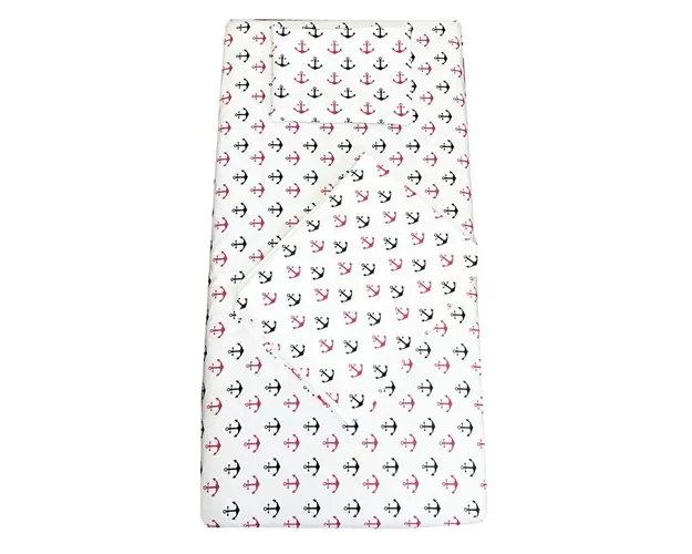 Set 3 piese paturica cu cearsaf si pernuta 160x80 cm Ancore