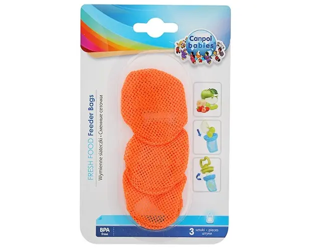 Set 3 rezerve plasa suzeta alimente 56131 Portocaliu