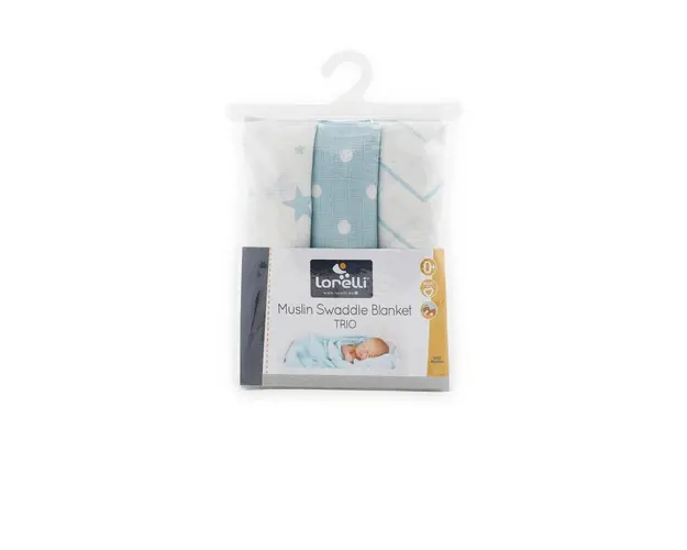 Set 3 scutece pled muselina 80 x 80 cm Blue Mix