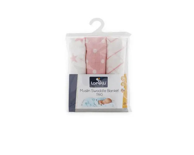 Set 3 scutece pled muselina 80 x 80 cm Pink Mix