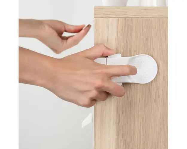 Set 3 sigurante pentru blocare sertare si usi de dulapuri REER 71080