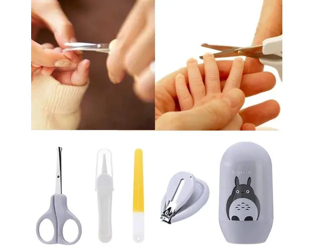Set 4 piese pentru ingrijirea unghiilor bebelusului Catel Roz