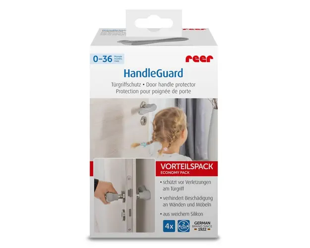 Set 4 protectii clanta usa din silicon Reer HandleGuard 70091