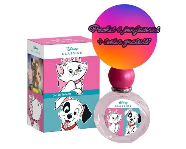 Set 4 x apa de toaleta Disney Classics pentru copii 50ml + tester gratuit