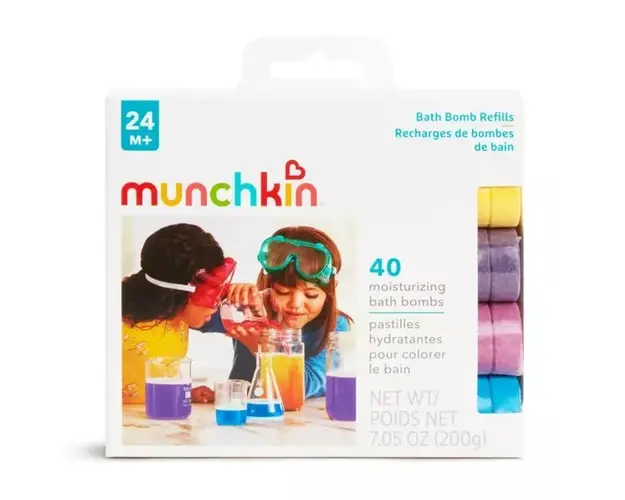 Set 40 tablete de baie Munchkin rezerve Colour Buddies 24L+