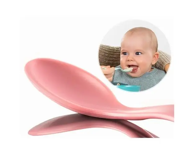 Set 5 lingurite hranire bebelusi flexibile cu maner anatomic 3+ luni Reer BabySpoon 23022