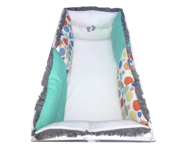 Set 6 aparatori protectii laterale patut 140x70 cm Verde - Buline nazdravane