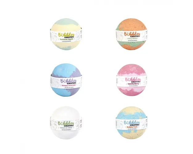 Set 6 bile de baie pentru copii Bubbles 6x115 g