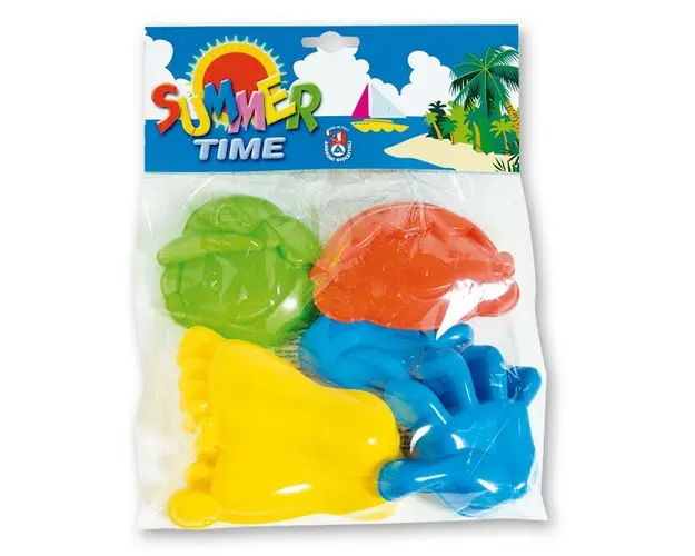 Set 6 forme nisip cu unelte Terry Androni Giocattoli