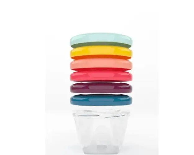 Set 6 recipiente pentru pastrarea hranei 250 ml Babymoov