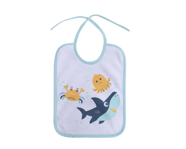 Set 7 bavete bumbac ambele fete 20 x 25,5 cm inchidere cu snur baietei
