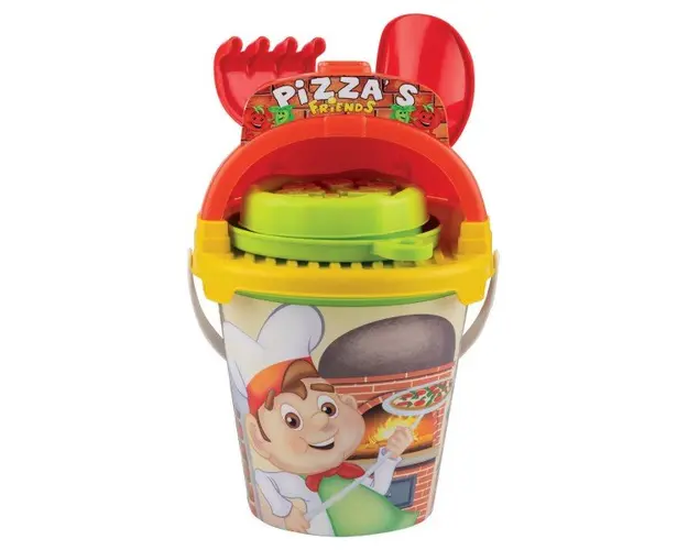 Set pentru nisip Androni galetusa cu accesorii Pizza