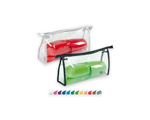 Set articole de toaleta, pentru voiaj, Top Choice, in etui transparent