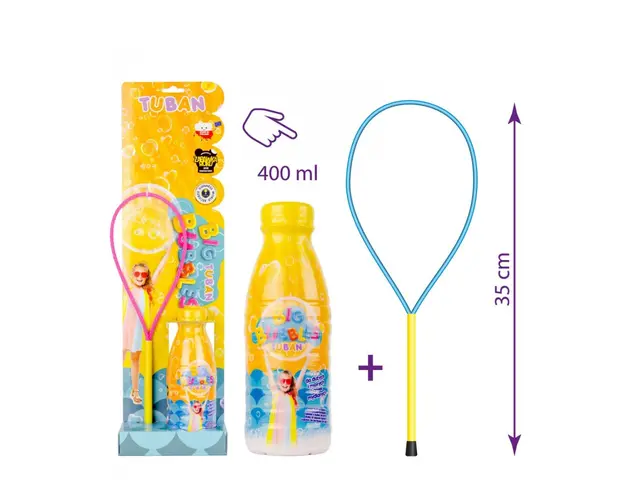 Set baloane de sapun gigante cu inel si solutie 400 ml