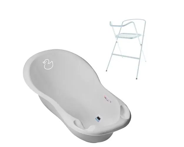 Set Cadita 86 cm cu suport metalic Duck Gri