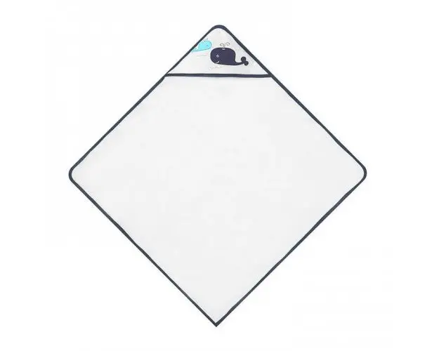 Set cadou bebelusi cu 5 mini prosopele si prosop de baie cu gluga model Marin