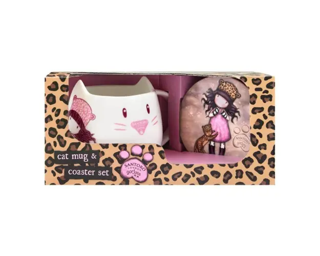 Set cadou cana si suport Gorjuss Purrrrrfect Love