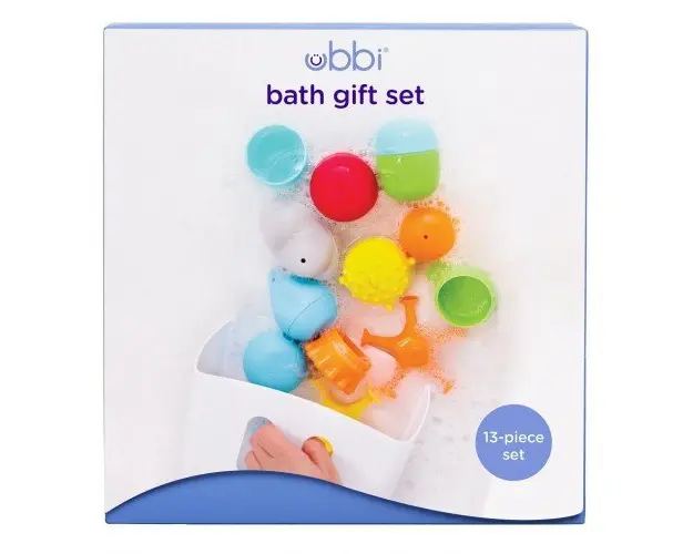 Set cadou jucarii de baie si cosulet Ubbi