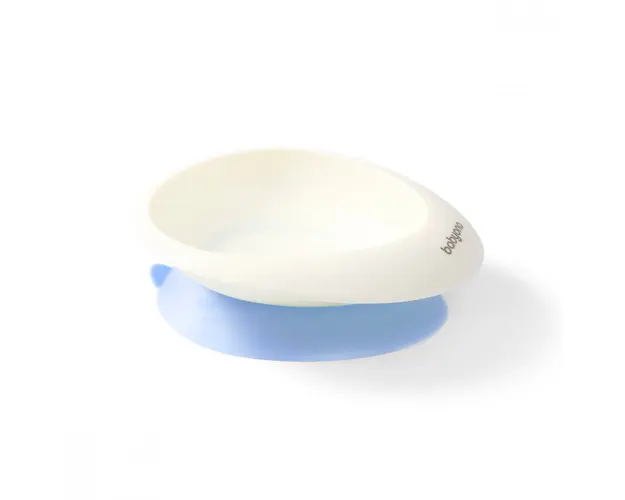 Set castron si lingurita Babyono albastru deschis