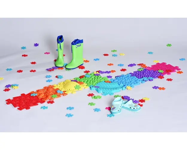 Set covorase ortopedice senzoriale tip puzzle Curcubeu