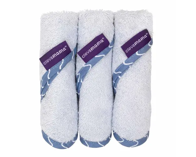 Set de 3 prosopele din bambus Clevamama albastru 3536