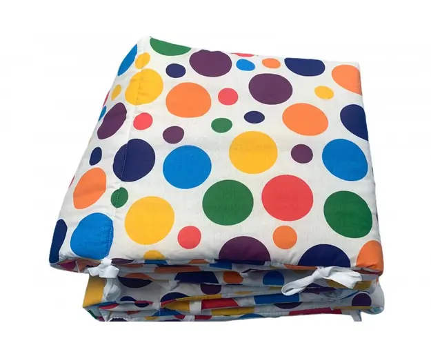Set de aparatori pufoase h35 pat 120x60 cm DeLuxe Buline nazdravane galbene