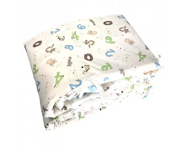 Set de aparatori pufoase h35 pat 140x70 cm DeLuxe Cifre nazdravane