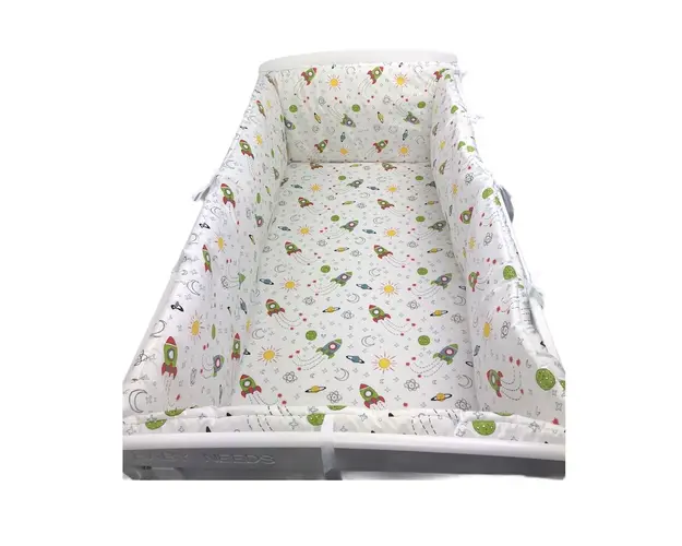 Set de aparatori pufoase h35 pat 140x70 cm DeLuxe Aventura in spatiu