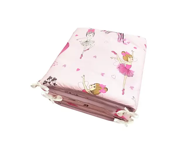 Set de aparatori pufoase h35 pat 140x70 cm DeLuxe Balerine