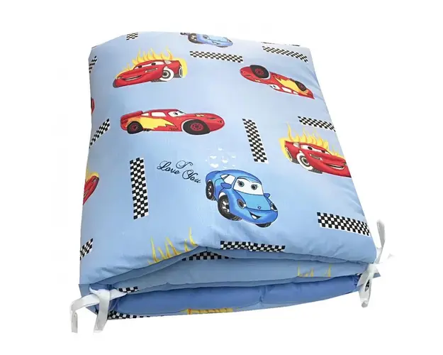 Set de aparatori pufoase h35 pat 140x70 cm DeLuxe Cars