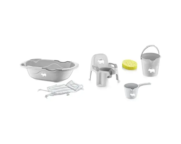 Set de baie cu 6 piese BabyJem Bebe Lux Grey