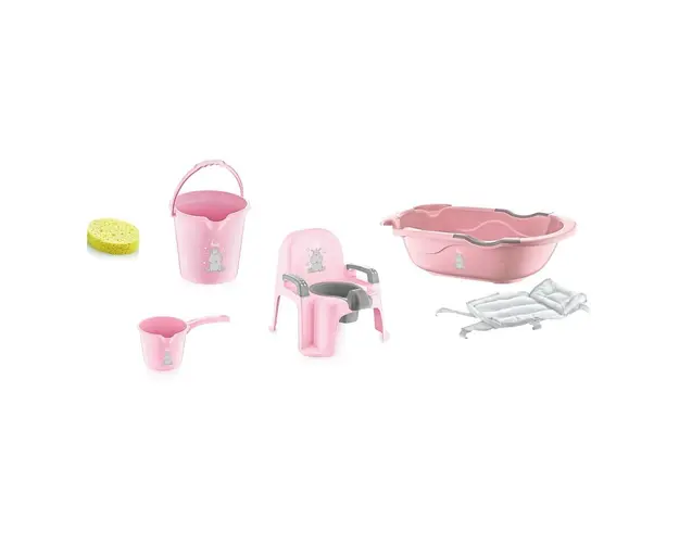 Set de baie cu 6 piese BabyJem Bebe Lux Pink