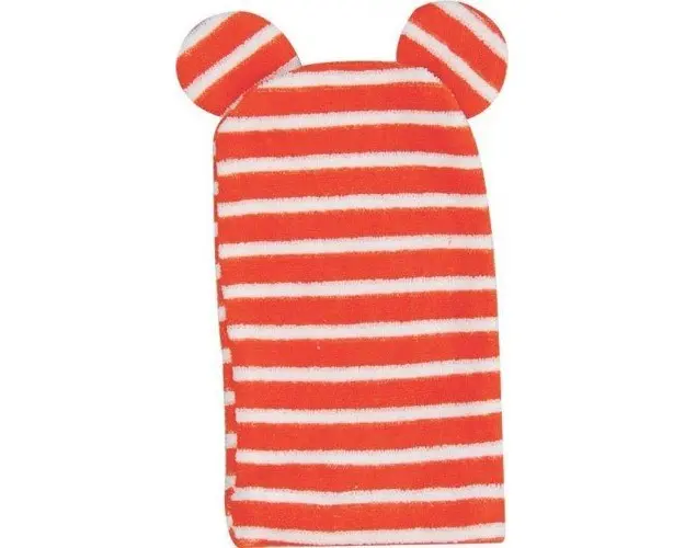 Set de baie din bumbac organic Keptin Jr Huggy Orange