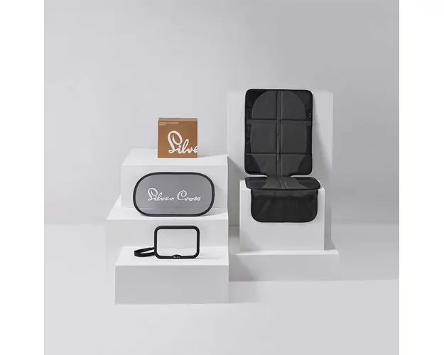 Set de calatorie Silver Cross oglinda retrovizoareparasolar si protectie bancheta