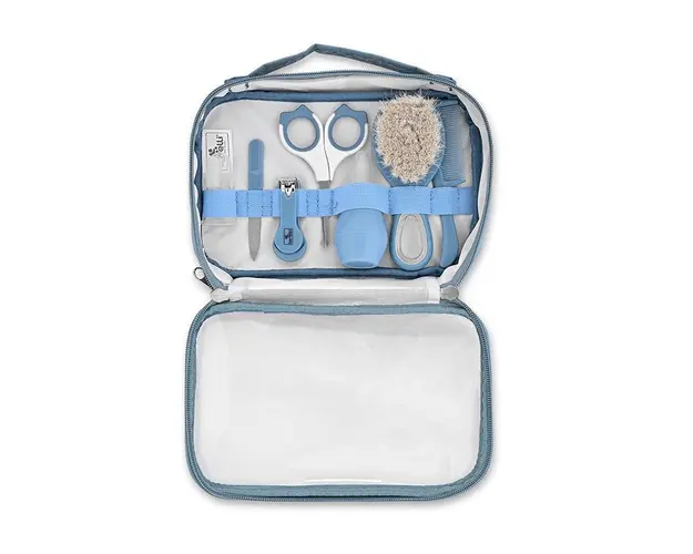Set de ingrijire bebelusi 7 produse esentiale 0 luni+ blue