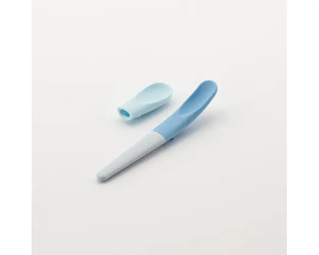Set de lingurite 2 in 1 bebelusi Miniware Pre2PRO Blue Banana