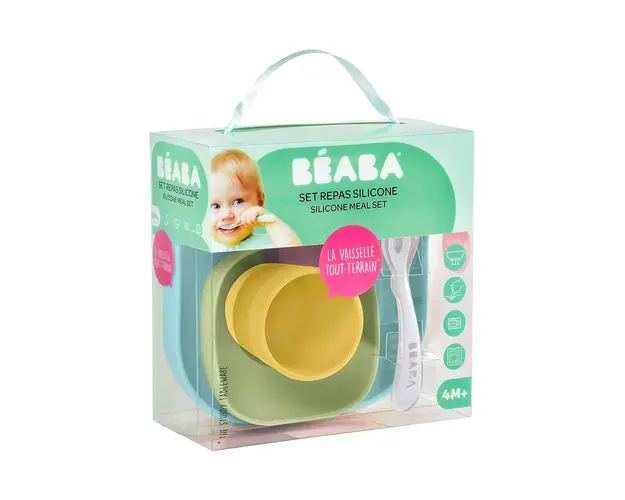 Set de masa silicon 4 piese galben