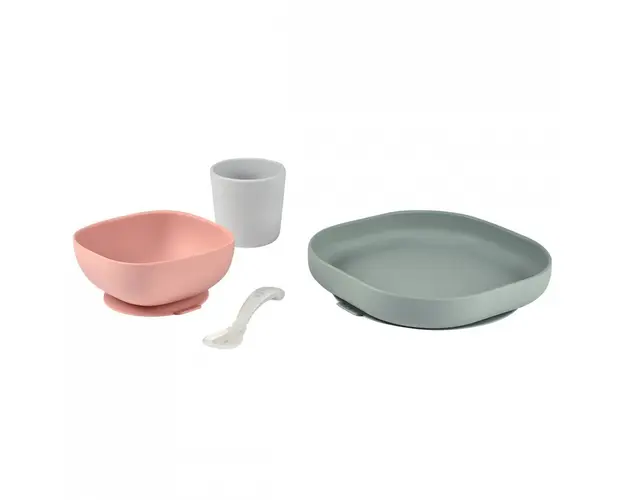 Set de masa silicon Beaba 4 piese Eucalyptus