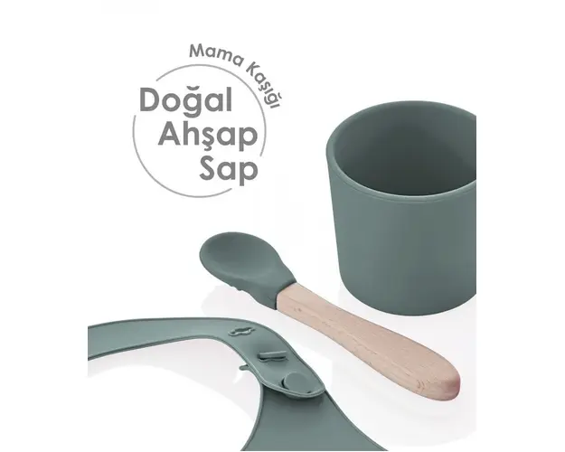 Set diversificare 4 piese din silicon BabyJem Vernil