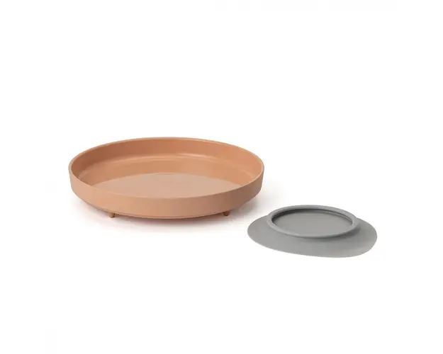 Set diversificare hrana bebelusi Miniware Healthy Meal 3 piese ToffeePeach