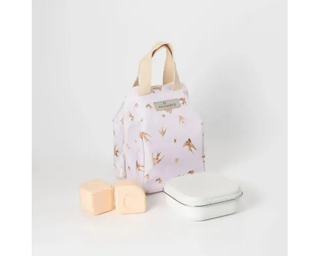 Set geanta termoizolanta Mealtote cu cutie Miniware Grow bento Ready Go Bent 4 piese Golden Swallow