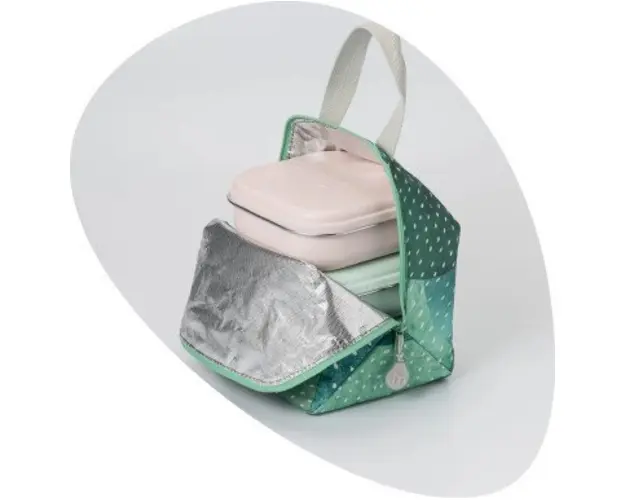 Set geanta termoizolanta Mealtote cu cutie Grow bento Miniware Ready Go Bento 4 piese Prickly Pear