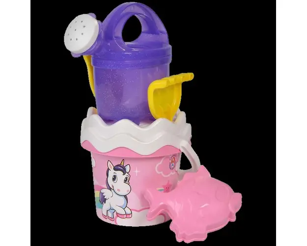 Set jucarii pentru apa si nisip cu galetusa Unicorn