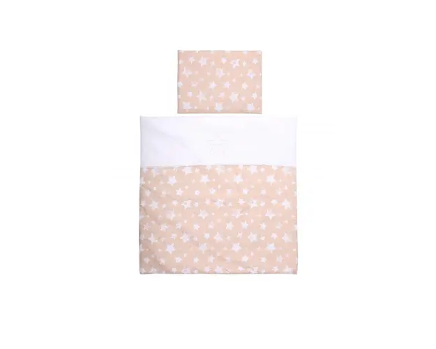 Set lenjerie cu 7 piese pentru pat balansoar First Dreams Beige Stars