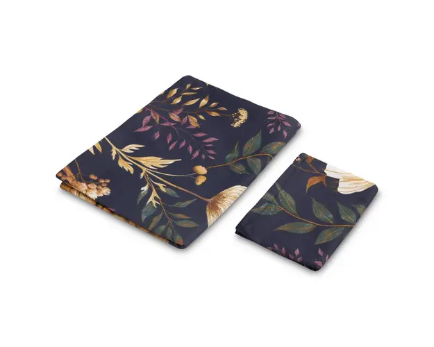 Set lenjerie de pat bumbac cu 2 piese 100x135 cm40x60 cm Sensillo Florarie
