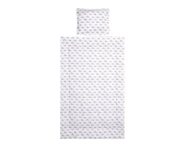 Set lenjerie pat 3 piese bumbac ranforce Cosy Clouds Grey