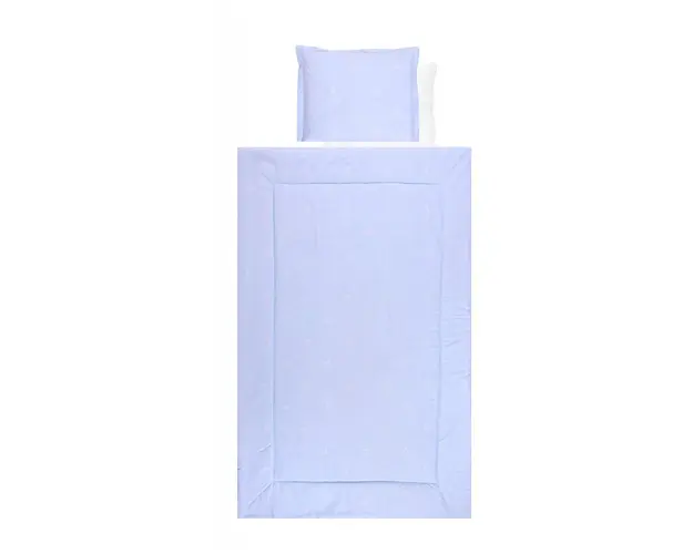 Set lenjerie pat 4 piese bumbac ranforce Little Bear Blue