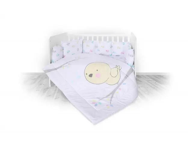 Set lenjerie pat 8 piese 70x140 cm bumbac ranforce Chicken