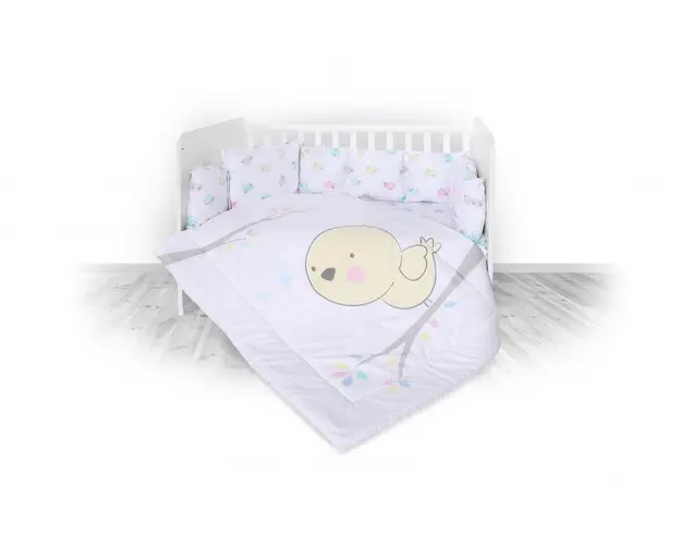 Set lenjerie pat bumbac ranforce 7 piese Lili Chicken