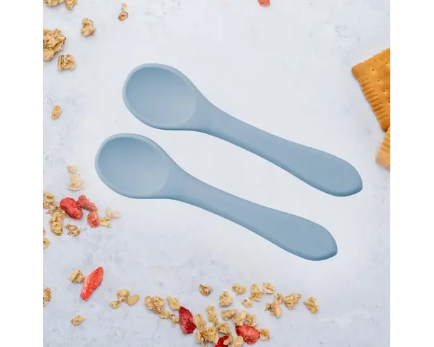 Set lingurite din silicon AppeKids Aqua Blue
